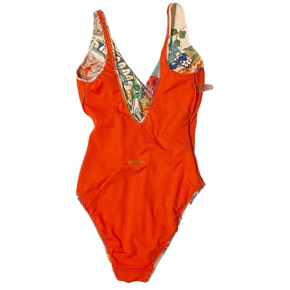 JOHNNY WAS California Mixi one piece swimsuit wrap style multicolor size XS - Picture 5 of 9